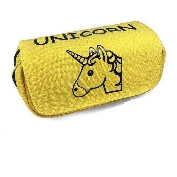 Yellow Unicorn Pencil Case